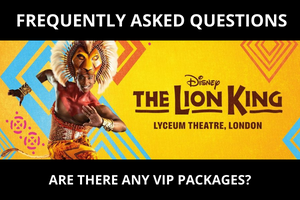 Lion King Tickets Frequently Asked Questions - Are There Any VIP Packages?